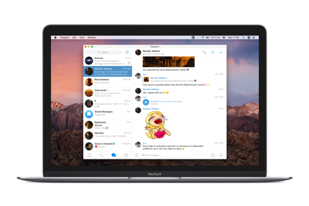 Comparaison Telegram et iMessage sur Mac